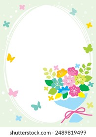 Bouquet background illustration made of various types of flowers