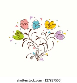Bouquet of beautiful flowers. Floral background.