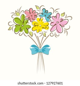 Bouquet of beautiful flowers. Floral background.