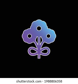 Bouquet blue gradient vector icon