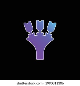 Blaues Farbverlauf-Vektorsymbol von Bouquet