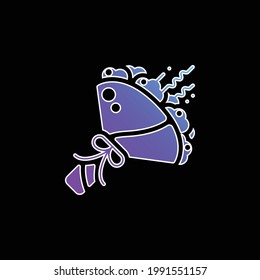 Bouquet blue gradient vector icon