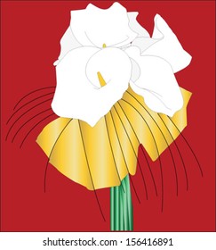bouquet of callas - vector