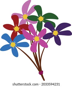 
bouquet of colorful summer flowers