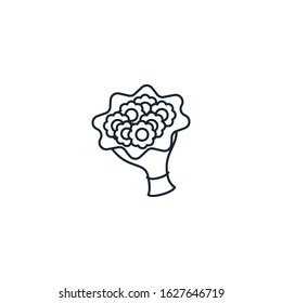 bouquet creative icon. From Valentines Day icons collection. Isolated bouquet sign on white background