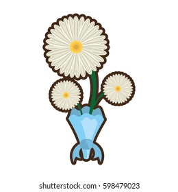 bouquet daisy flower ornament image vector illustration eps 10