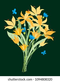 A bouquet of decorative daffodils