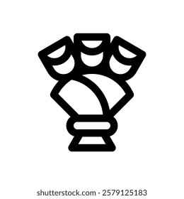 Bouquet. Editable stroke vector icon.