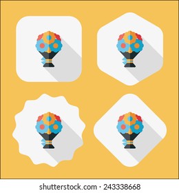 bouquet flat icon with long shadow,eps10