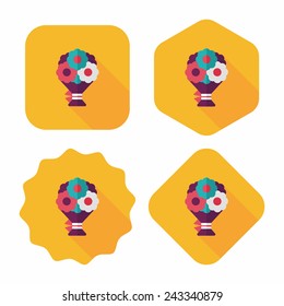 bouquet flat icon with long shadow,eps10