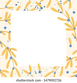 Bouquet floral botanical flowers. Wild spring, summer leaf wildflower. Vector background illustration set. Frame border ornament square.