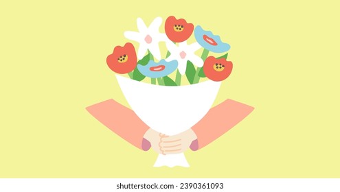 bouquet, flower, eye-catching image, background, celebrate, anniversary