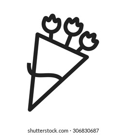 Bouquet, flower, love icon vector image. Can also be used for wedding. Suitable for use on web apps, mobile apps and print media.