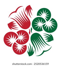 Ramo de flores en estilo abstracto. Elemento de diseño de Vector para decoración, tatuaje, viñeta.