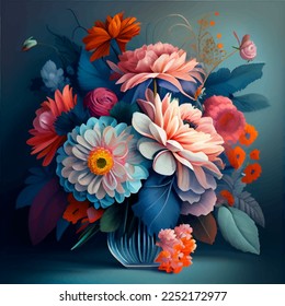 bouquet of flowers. background with flowers 