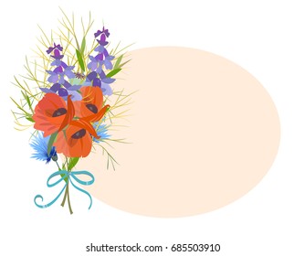 bouquet of flowers background vector illustration