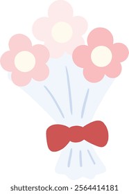 a bouquet of flowers with a bow on it