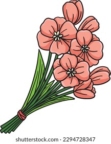 Clipart de color de las flores de Bouquet 