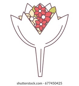 bouquet of flowers isolated icon