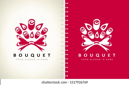 Bouquet of flowers logo vector design
