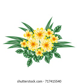 bouquet of flowers for a postcard