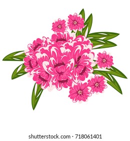 bouquet of flowers for a postcard