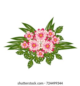bouquet of flowers for a postcard