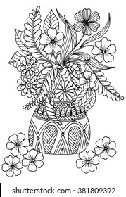 4,058 Colouring pages flower pot Images, Stock Photos & Vectors ...