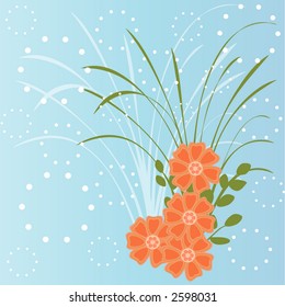 bouquet of flowers vector