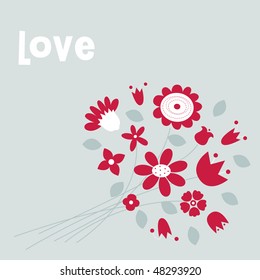 Bouquet de flores - vector