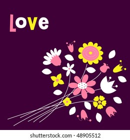 Bouquet de flores - vector