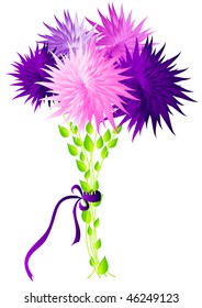 bouquet of flowers, vector illustration