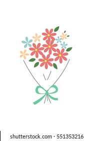 Bouquet of flowers. Vector illustration