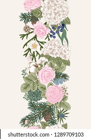 Bouquet of flowers. Wedding card. Vector illustration.