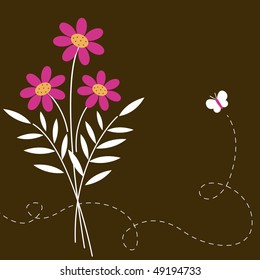 Bouquet de flores.ilustración vectorial