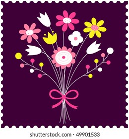 Blumenstrauß.Vektorgrafik