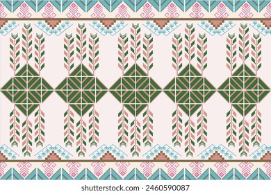 Bouquet, Geometric design, Ikat pattern, traditional design for fabric, clothes, fashion, tiled floor, background, carpet, wallpaper, wrapping, batik, rugs, cushion cover