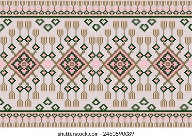 Bouquet, Geometric design, Ikat pattern, traditional design for fabric, clothes, fashion, tiled floor, background, carpet, wallpaper, wrapping, batik, rugs, cushion cover