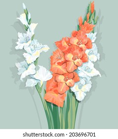 A bouquet of gladiolus.