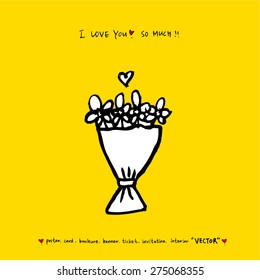 bouquet / Hand drawn illustrations - vector