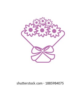 Designvorlage für Bouquets-Symbol, Vektorgrafik einzeln