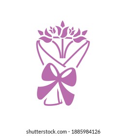 Bouquet icon design template vector isolated illustration
