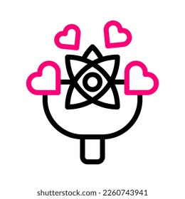 Bouquet icon duocolor pink style valentine illustration vector element and symbol perfect. Icon sign from modern collection for web.