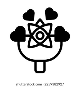 Bouquet icon duotone black style valentine illustration vector element and symbol perfect. Icon sign from modern collection for web.