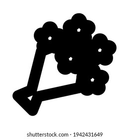 Bouquet icon isolated vector illustration. High quality black style vector icon
