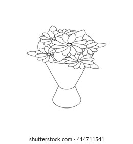 Bouquet icon, isometric 3d style