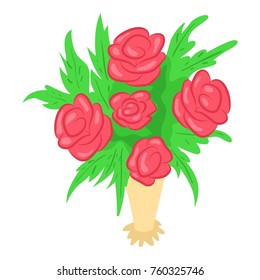 Bouquet icon. Isometric illustration of bouquet vector icon for web