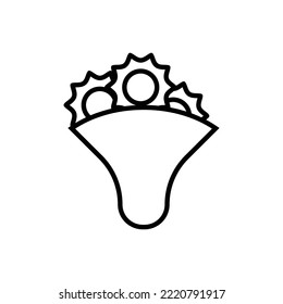 Plantilla de diseño de logotipo de icono de Bouquet vector ilustración aislada