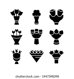 bouquet icon or logo isolated sign symbol vector illustration - Collection of high quality black style vector icons
