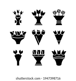 bouquet icon or logo isolated sign symbol vector illustration - Collection of high quality black style vector icons
